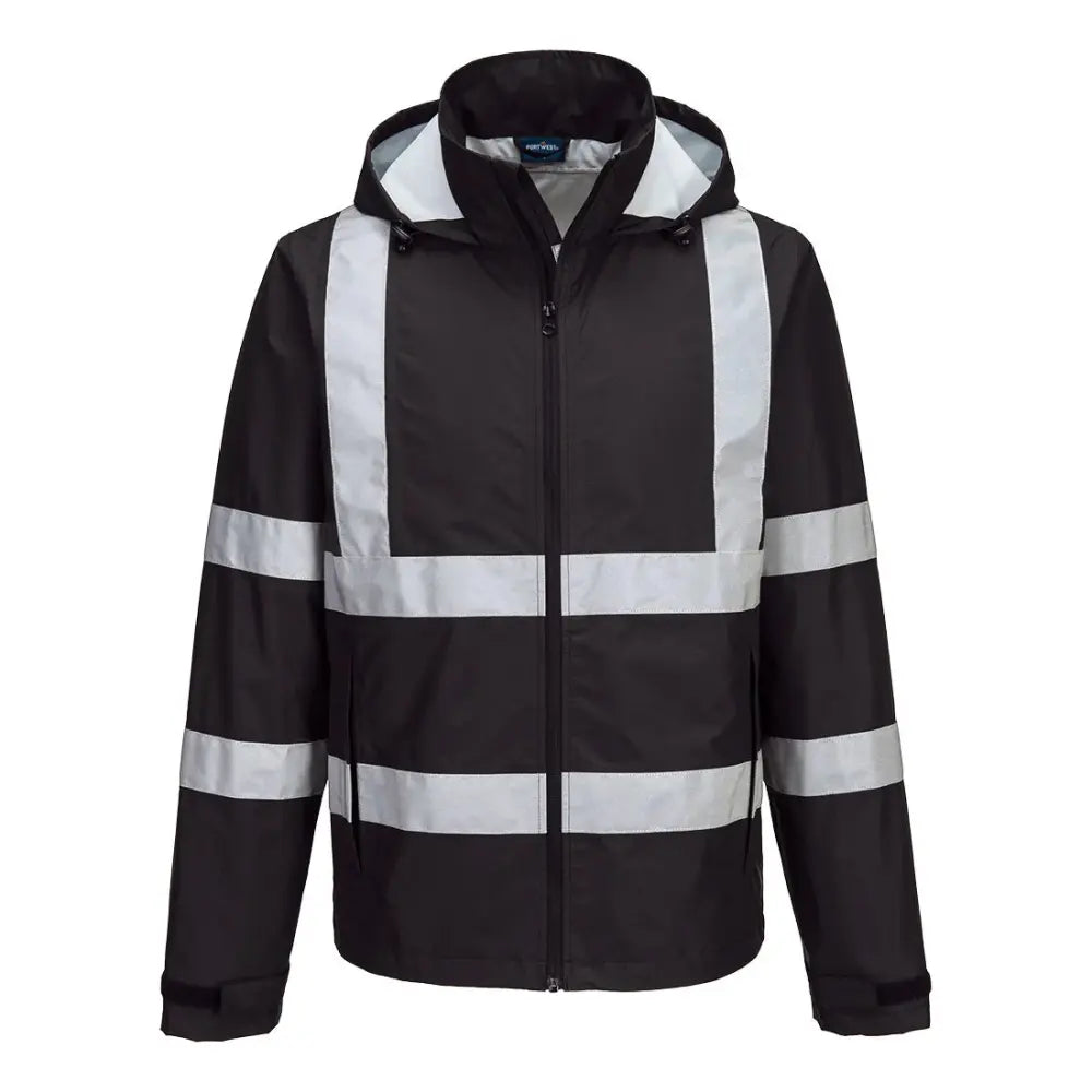 Portwest Iona Ohut pieneen tilaan pakattava takki F442 - Musta / 4XL - Työtakit
