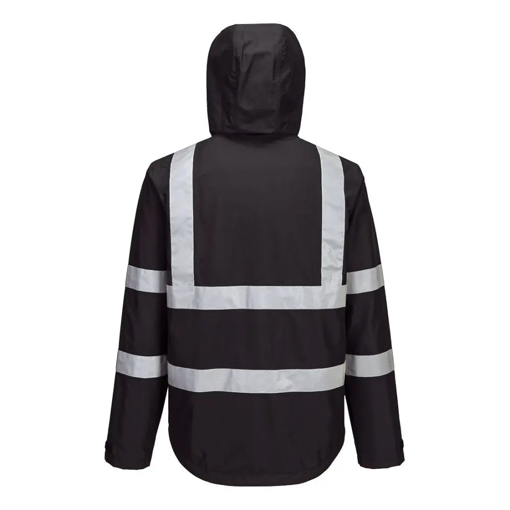 Portwest Iona Ohut pieneen tilaan pakattava takki F442 - Musta / 4XL - Työtakit