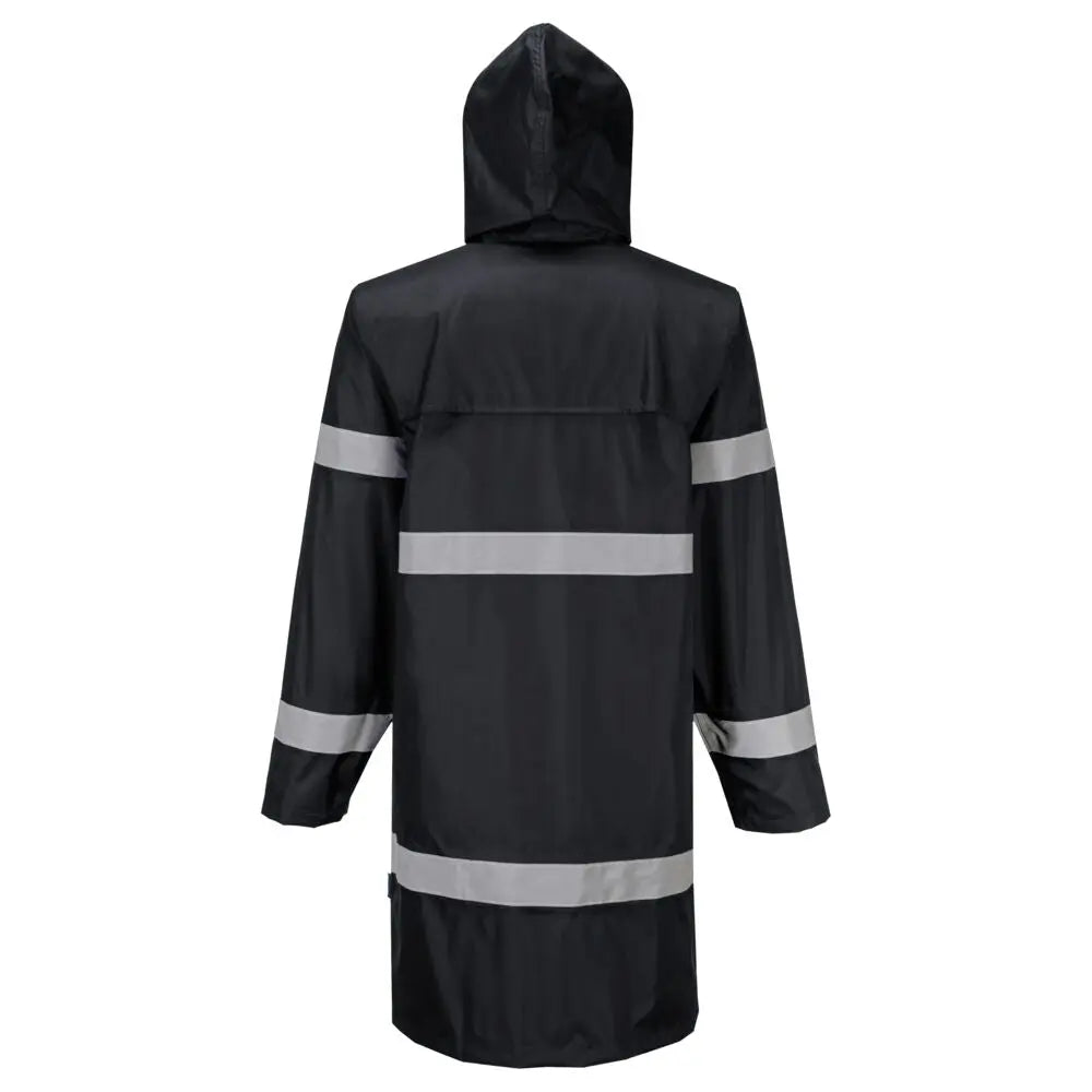 Portwest Iona sadetakki 100cm F437 - Musta / 4XL - Työtakit