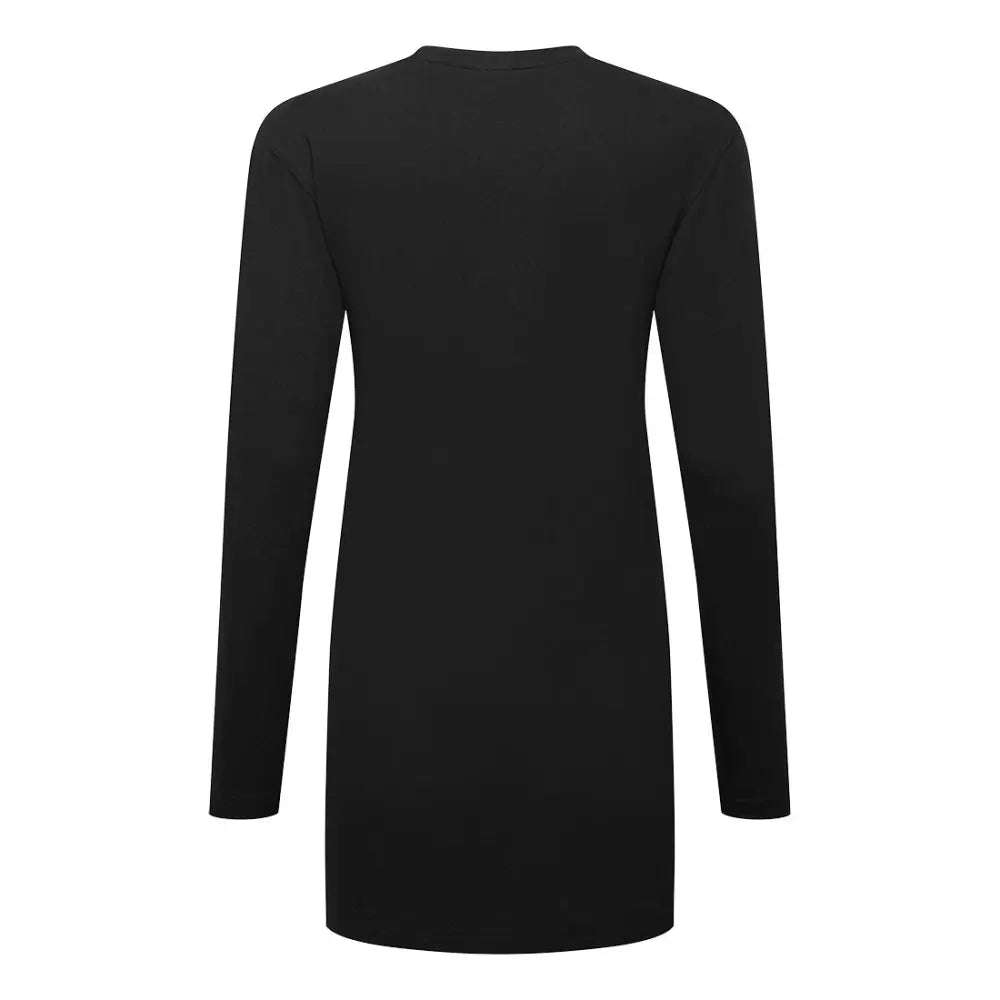 Portwest Naisten puuvilla Relaxed Fit T-paita L/S B194 - Musta / L - Työvaatteet