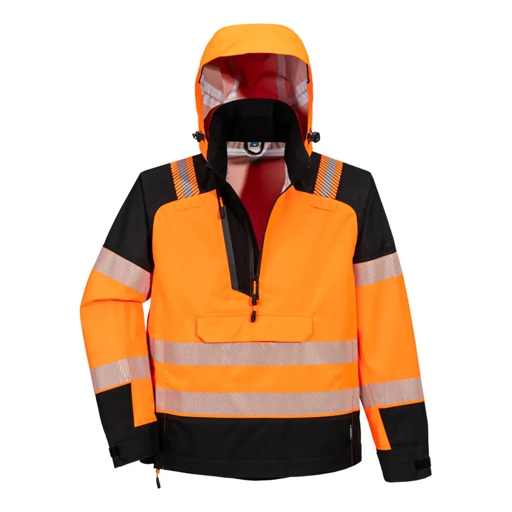 Portwest PW3 Hi-Vis Hupullinen sadetta pitävä anorakki (3L)