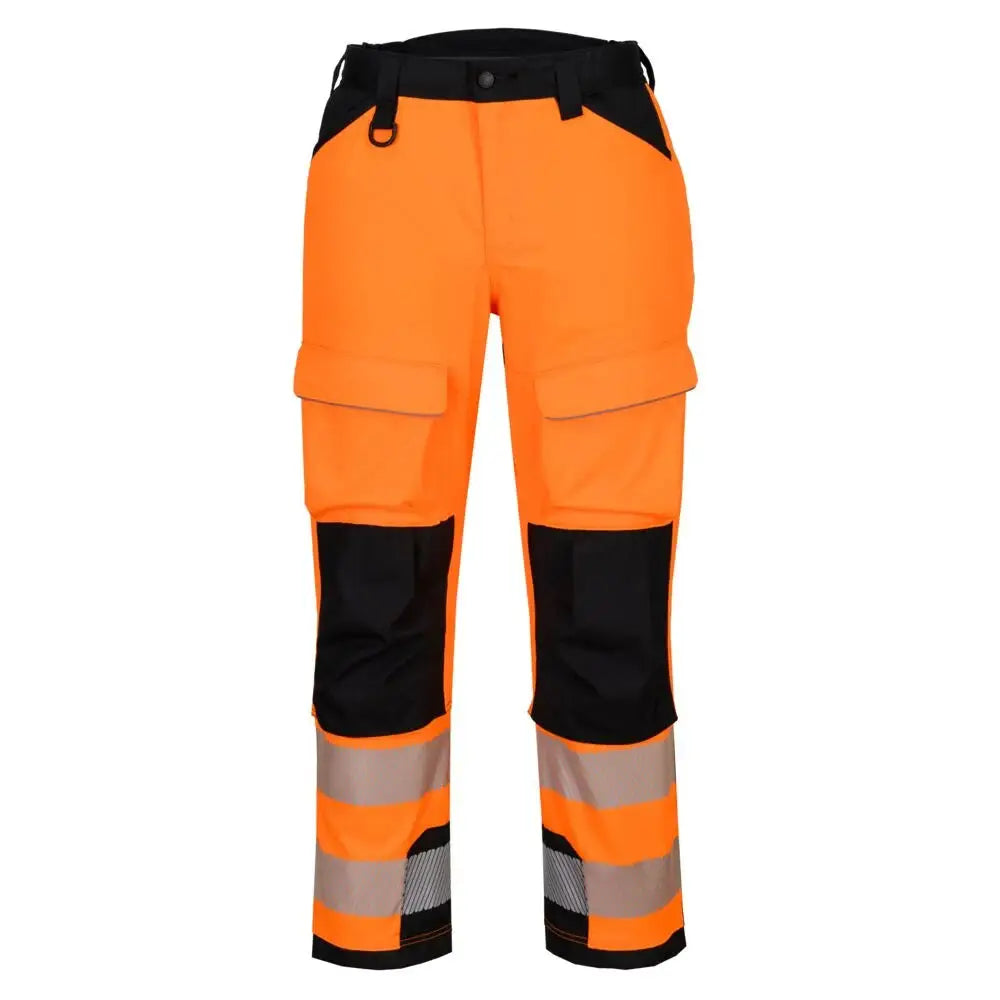 Portwest PW3 Hi-Vis Turvavaljashousut T142 - Oranssi/Musta / 2XL - Työhousut