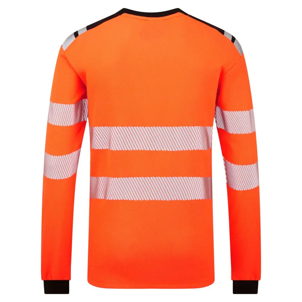 Portwest PW3 Modaflame Hi-Vis FR pitkähihainen t-paita FR736 - Oranssi/Musta / L - Työpaidat