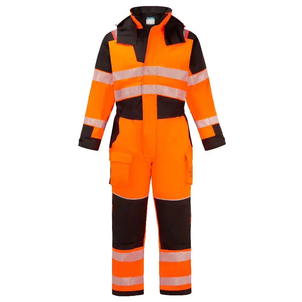 Portwest PW3 Modaflame Rain+ Hi-Vis Multi-Norm FR talvihaalari FR516 - Oranssi/Musta / L - Umpihaalarit