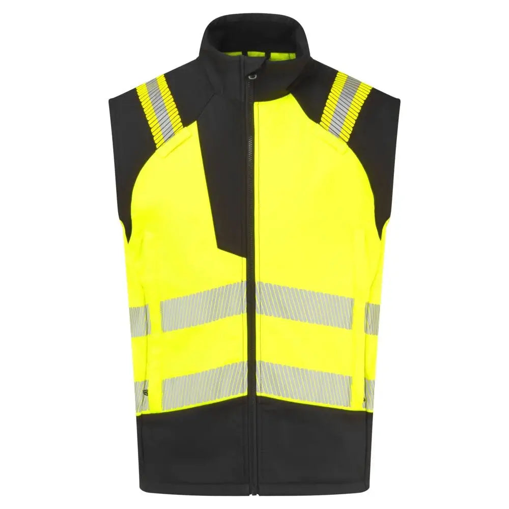 Portwest PW3 Modaflame Softshell Hi-Vis FR-liivi FR719 - Kelta/musta / L - Työliivit