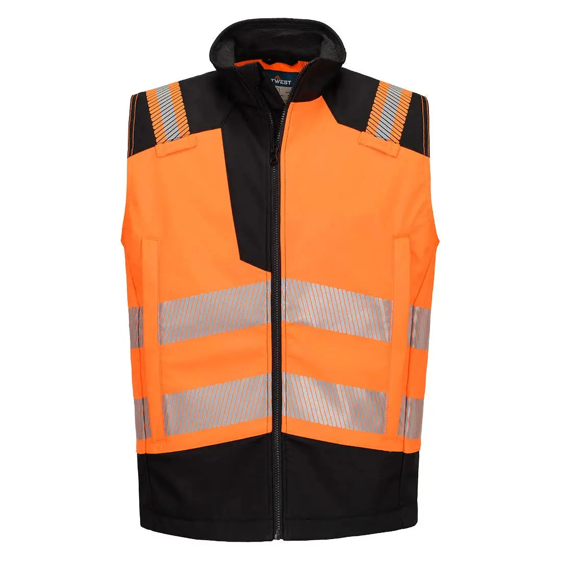 Portwest PW3 Modaflame Softshell Hi-Vis FR-liivi FR719 - Oranssi/Musta / L - Työliivit