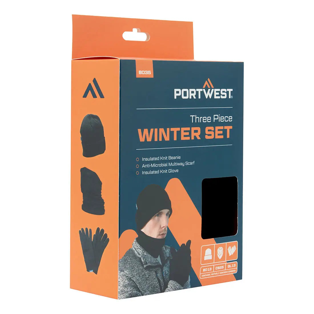 Portwest Talven pipo, huivi ja käsineet setti (3kpl) B035