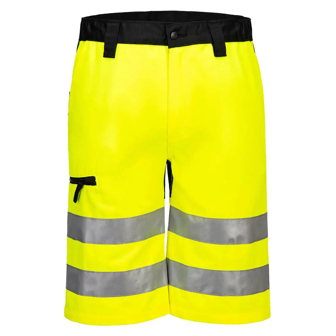 Portwest WX2 Eco Hi-Vis Shortsit CD899 - kelta/ musta / 2XL - Työshortsit ja caprit