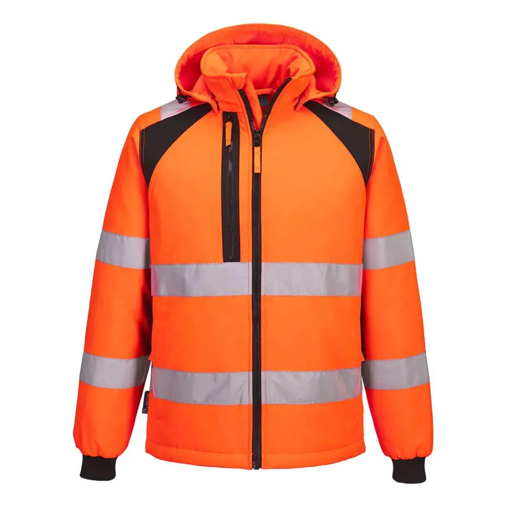 Portwest WX2 Hi-Vis Vuorellinen Softshell-takki 2L CD809 - Oranssi/Musta / 4XL - Työtakit