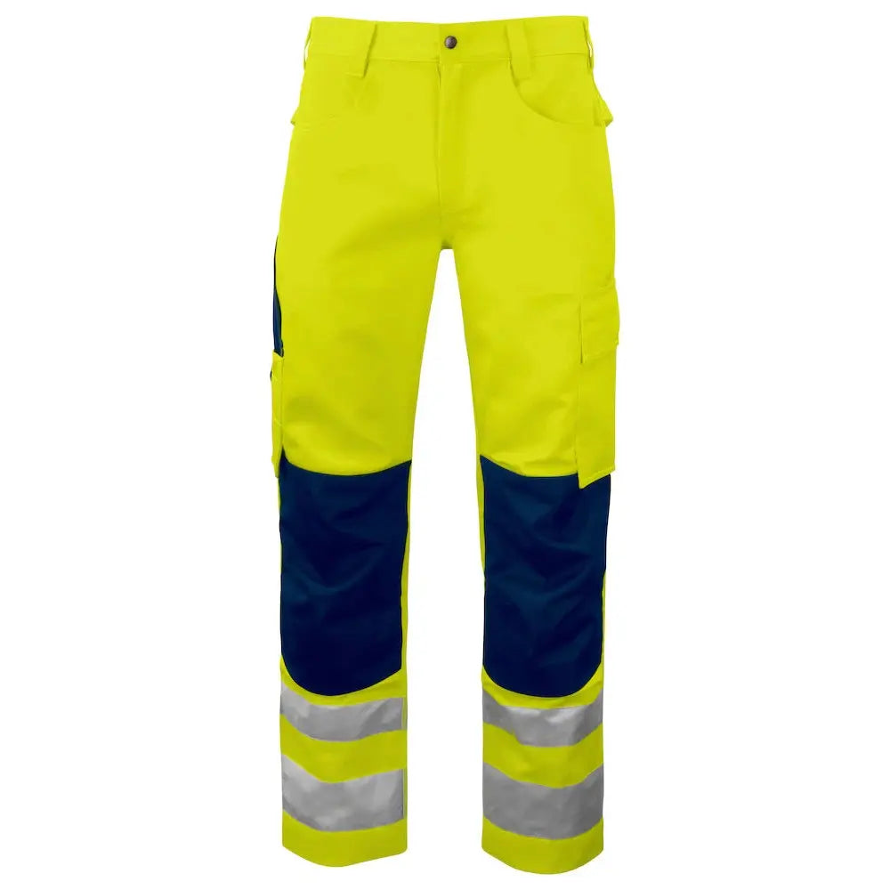 Projob 6532 Reisitaskuhousut EN ISO 20471 Luokka 2 - Keltainen/Sininen / D100 - Työvaatteet