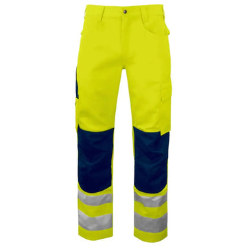 Projob 6532 Reisitaskuhousut EN ISO 20471 Luokka 2 - Keltainen/Sininen / D100 - Työvaatteet