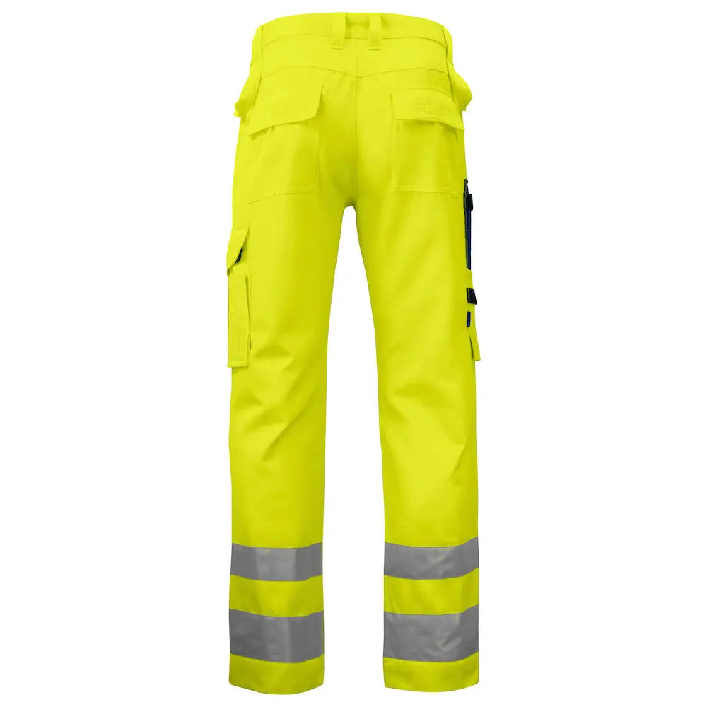 Projob 6532 Reisitaskuhousut EN ISO 20471 Luokka 2 - Keltainen/Sininen / D100 - Työvaatteet