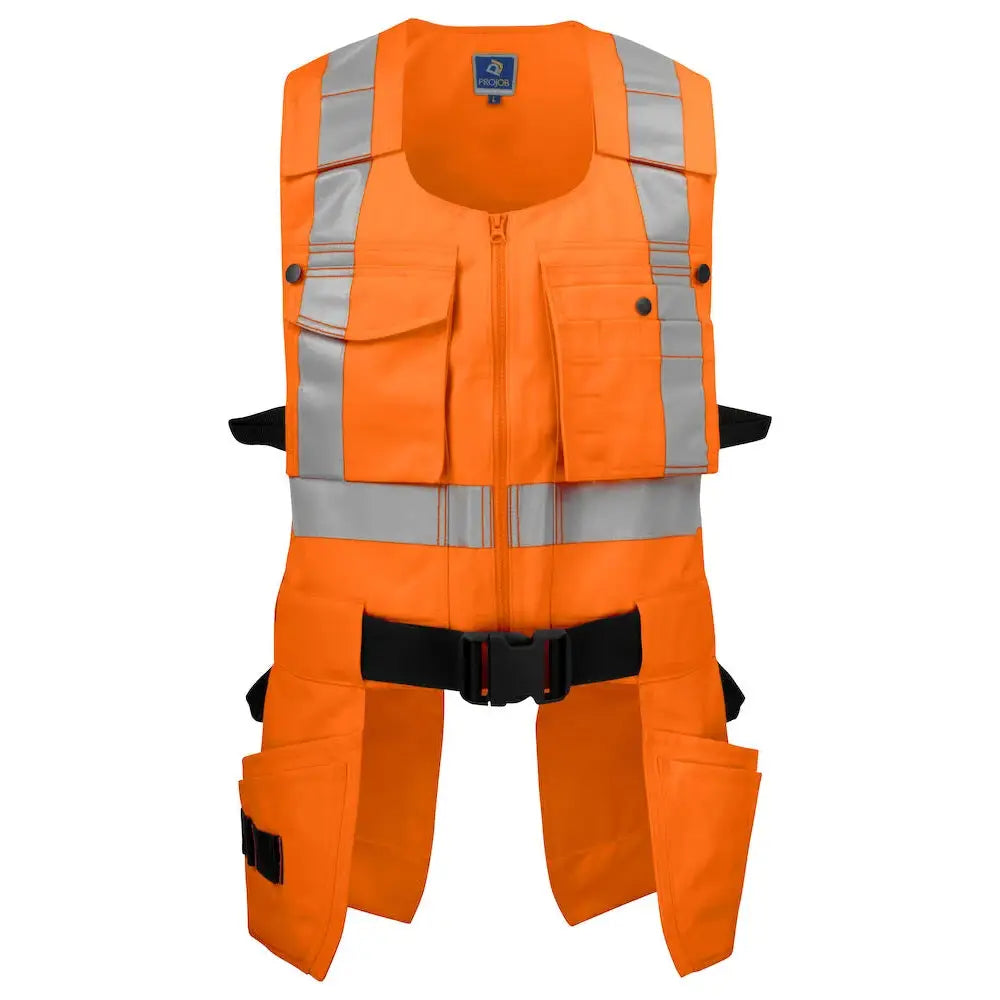 Projob 6704 Liivi EN ISO 20471 Luokka 2 - Oranssi / 4XL - Työvaatteet