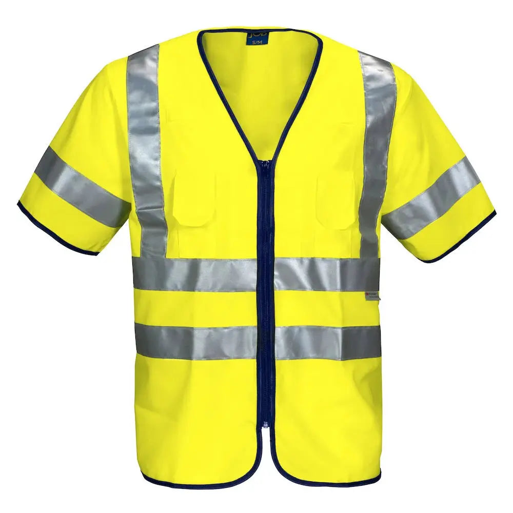 Projob 6707 Huomioliivi EN ISO 20471 Luokka 3 - Keltainen/Tummansininen / M - Työvaatteet
