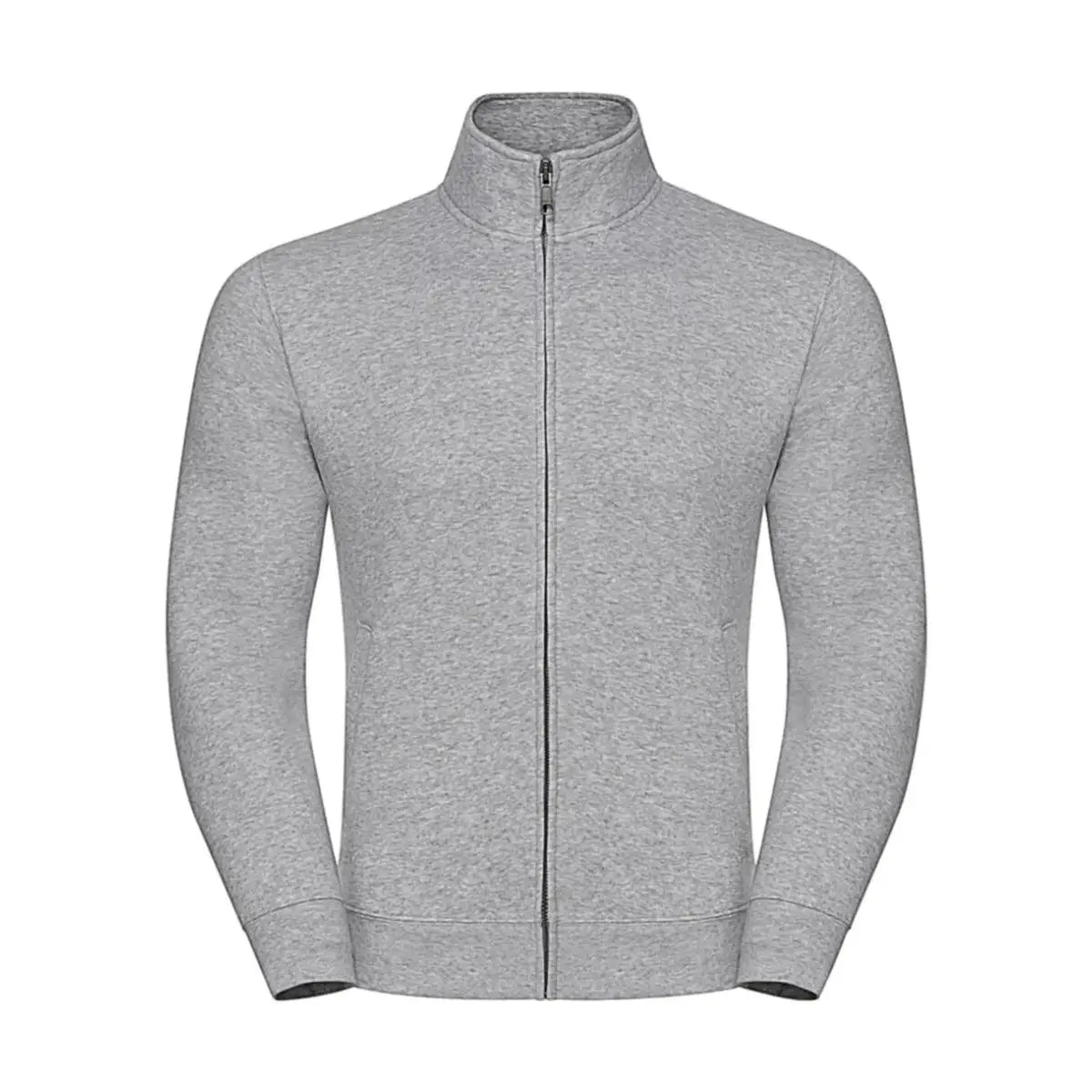 Russell Authentic Miesten vetoketjullinen Collegetakki - Harmaa (Light Oxford) / XS - Yritystekstiilit