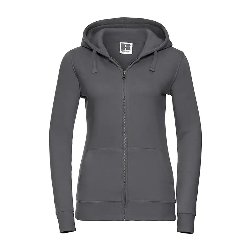 Russell Naisten Authentic Vetoketjuhuppari - Harmaa (Convoy Grey) / XS - Yritystekstiilit