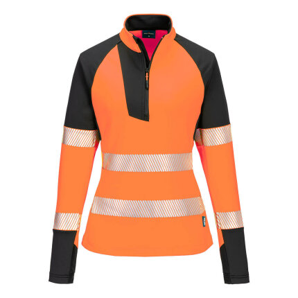 Portwest PW3 Hi-Vis Naisten 1/4-vetoketjullinen College-pusero